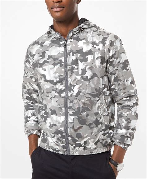 michael kors men's metallic camouflage hooded jacket|Michael Kors puffer jacket ladies.